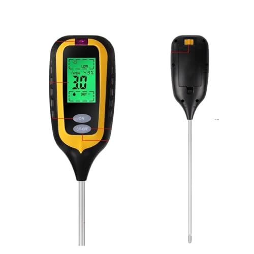 SHEHUALI Bodentester, 6 in 1 Boden-pH-Meter Fruchtbarkeit Bodenfeuchtigkeit Sonnenlicht Umbungsfeuchtigkeit Temperatur Tester Monitor Detektor Garten Soli Analyzer SHEHUALI Bodentester, 6 in 1 Boden-pH-Meter Fruchtbarkeit Bodenfeuchtigkeit Sonnenlicht Umbungsfeuchtigkeit Temperatur Tester Monitor Detektor Garten Soli Analyzer von SHEHUALI