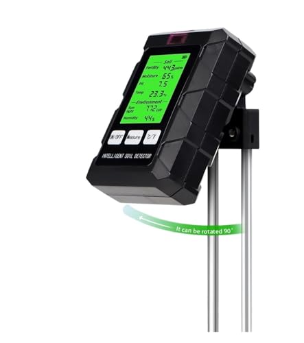 SHEHUALI Bodentester, 90-Grad-Drehung 6-in-1-Bodenmessrät Boden-PH-Tester Feuchtigkeit Fruchtbarkeit Temperatur Luftfeuchtigkeit Lichtdetektor for den Garten SHEHUALI Bodentester, 90-Grad-Drehung 6-in-1-Bodenmessrät Boden-PH-Tester Feuchtigkeit Fruchtbarkeit Temperatur Luftfeuchtigkeit Lichtdetektor for den Garten von SHEHUALI