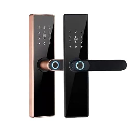 SHEHUALI Elektronisches Schloss Bluetooth Smart Türschloss Fingerabdruckschloss Passwort IC-Kartenschlüssel for Smart Home(22x160,Noir) von SHEHUALI