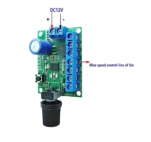 SHEHUALI Radialgebläse, 3700rpm 96W 8A DC12V Japan Bürstenloses PWM Hochleistungs-Bürstenloses Automobil-Radialventilator-Luftgebläse(Blower and PWM) von SHEHUALI