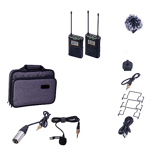 Soundkarten-Kit, Drahtloses Mikrofon CVM-WM100 Plus 48-Kanal professionelles UHF-Dual-Wireless-Ansteckmikrofon(WM100 Plus(C)) von SHEHUALI