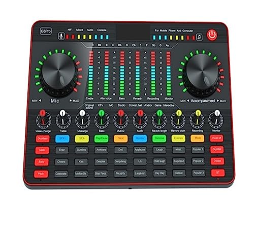 Soundkarten-Kit, Live-Soundkarte, Studio-Kondensatormikrofon-Set, Audio-Webcast-Mixer for Handy, PC, Laptop, Übertragung von Live-Streaming(G3 Pro Sound Card) von SHEHUALI