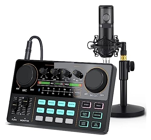 Soundkarten-Kit, Schnittstelle, Lite All-IN-ONE-Podcast-Studio mit 25-mm-Großmembranmikrofon for Streaming, DJ Soundkarten-Kit, Schnittstelle, Lite All-IN-ONE-Podcast-Studio mit 25-mm-Großmembranmikrofon for Streaming, DJ von SHEHUALI