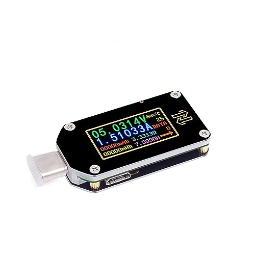 Voltmeter, 6 Bit Typ-C Voltmeter Amperemeter PD Trigger USB-C Spannung 2 Weg Strom Meter Multimeter PD Ladegerät Batterie USB Tester TC66/TC66C(TC66C) von SHEHUALI