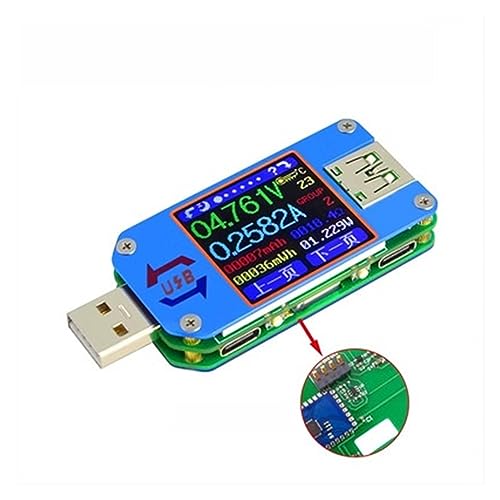 Voltmeter, Batterieladegerät messen USB-Tester LCD-Display USB-Spannungstester TC64 Strommesser Voltmeter UM34 UM34C UM24 UM24C UM25 UM25C(UM25C With Bluetooth) von SHEHUALI