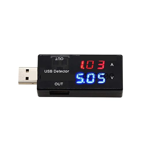 Voltmeter, Dual Out USB Power Meter Tester e Power Lade Spannung Strom Voltmeter Amp Volt Amperemeter Detektor USB Ladegerät Anzeige von SHEHUALI