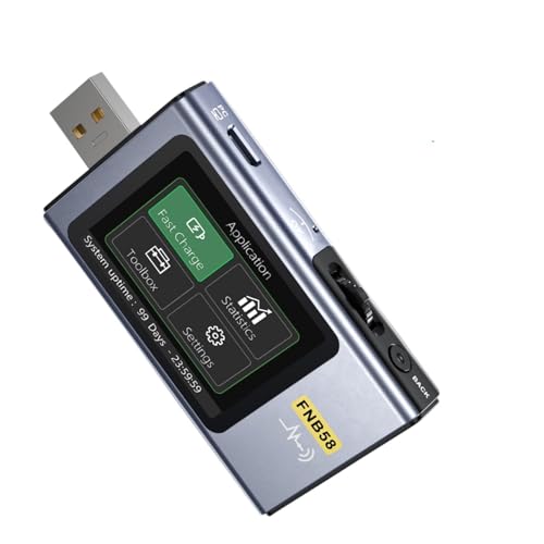 Voltmeter, FNB58 Trigger Voltmeter Amperemeter Strom Und Voltmeter USB Tester USB Typ C Schnelle Lade Protokoll Kapazität Test Tool(BU1) von SHEHUALI