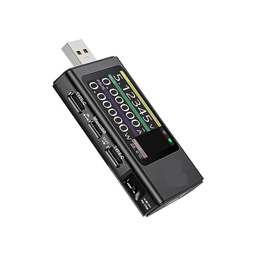 Voltmeter, PD-Trigger-Voltmeter-Amperemeter-Strom- und Voltmeter-USB-Tester QC4 + PD3.0 2.0 PPS-Schnellladeprotokoll-Kapazitätstest(A with bluetooth) von SHEHUALI