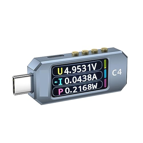 Voltmeter, USB-Leistungsmesser PD 3.1 Typ-C-Tester Digitalmultimeter Stromtester Spannungsdetektor DC 38V / 48V 6A PD 2.0/3.0 3.1QC 2.0/3.0(C4 (48)) von SHEHUALI
