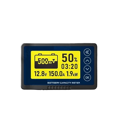Voltmeter, Zähler Meter 8-120V Batterie Kapazität Anzeige Spannung Strom Anzeige Lithium for Blei Säure Batterie Detektor(A4 500A) von SHEHUALI