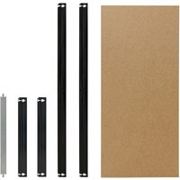 Black 120x30cm Komplettes Fachboden-Set für Steckregale in schwarz / HDF-Fachboden / zusätzliche Fachböden für Schwerlastregale - schwarz - Shelfplaza von SHELFPLAZA