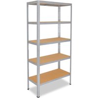 HOME 180x60x23cm Schwerlastregal in verzinkt mit 5 Böden von SHELFPLAZA