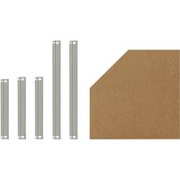 Shelfplaza - home 70x45cm Komplettes Fachboden-Set für Eckregal-Schwerlastregale in verzinkt / HDF-Fachboden / zusätzliche Fachböden Eckregale von SHELFPLAZA