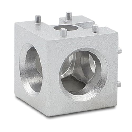 3-Wege-Aluminiumlegierungsverbinder - Passend für Europäische Norm Aluminiumprofile 2020/3030/4040, mit Schrauben und Kappen, für CNC/DIY & industrielle Rahmen silver 3030 3-Way Connector (5PCS) von SHELIZI