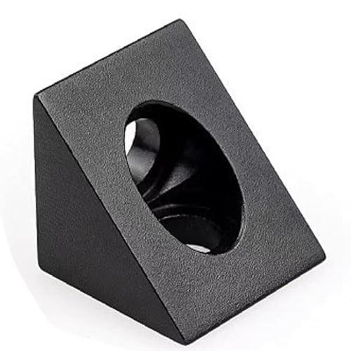 Aluminiumlegierung 2020 - 3-Wege-Connectoren, 8/20 Stück - 90°-Winkelhalterungen Dreieck und Quadrat für V-Slot und T-Slot Aluminiumextrusionen 20Pcs 2020 Triangle 3-Way - Black Anodized von SHELIZI