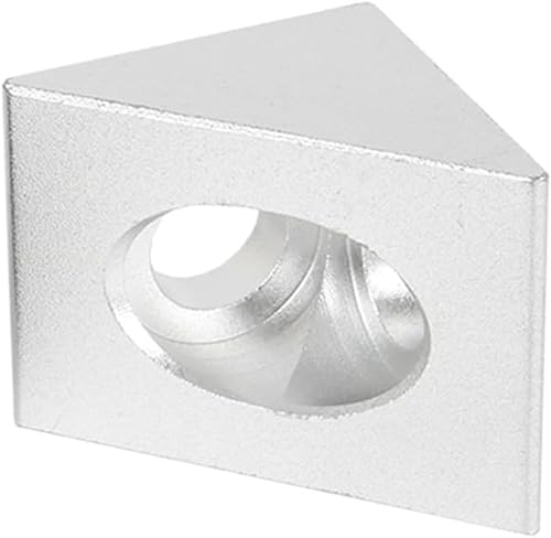 Aluminiumlegierung 2020 - 3-Wege-Connectoren, 8/20 Stück - 90°-Winkelhalterungen Dreieck und Quadrat für V-Slot und T-Slot Aluminiumextrusionen 20Pcs 2020 Triangle 3-Way - Silver Anodized von SHELIZI