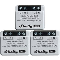 SHELLY WLAN-Leistungsmesser Plus PM Mini Gen.3, weiß, 3 Stück von SHELLY