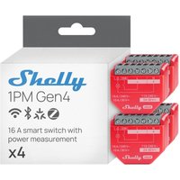 Shelly - 1PM Gen4 - Switch de smart relay with wifi, 1 channel, 16 a, measuring de power, home automation, no hub required, Alexa, Apple HomeKit and von SHELLY
