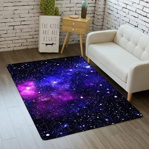 SHELOG 3D Galaxie Weltraum Teppich Bereich Teppich Kinderzimmer Krabbelmatte Wohnzimmer Eingang Dekoration Bereich Bodenmatte von SHELOG