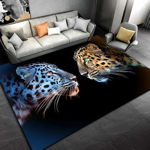 SHELOG 3D Mode Tier Leopardenmuster Krabbelmatte Kinderzimmer Dekoration Kinderbereich Bodenmatte Rutschfester Teppich Schlafzimmer weiches Kissen von SHELOG