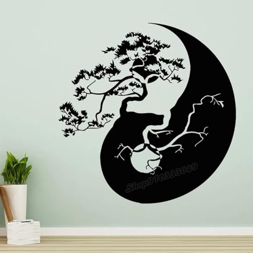 SHELOG Baum Bonsai Wandtattoo Yin Yang Vinyl Wandaufkleber Chinesischer Baum Home Decor Wohnzimmer Schlafzimmer Dekor Kunst Wanddekoration SHELOG Baum Bonsai Wandtattoo Yin Yang Vinyl Wandaufkleber Chinesischer Baum Home Decor Wohnzimmer Schlafzimmer Dekor Kunst Wanddekoration von SHELOG