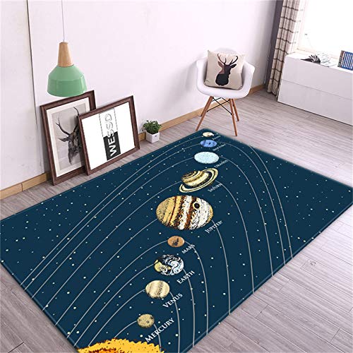 SHELOG Galaxy Planet Planet Teppich Badezimmer Küche Eingang Teppich Schlafzimmer Wohnzimmer Dekor Bereich Teppich Fußmatte von SHELOG