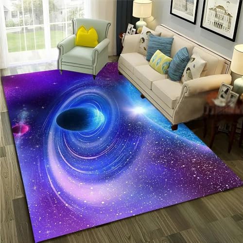 SHELOG Galaxy Sternenhimmel Planet Bodenmatte Wohnzimmer Schlafzimmer Badezimmer Küche Bodenmatte Fußmatte Kinderspiel Ruhebereich Teppich von SHELOG