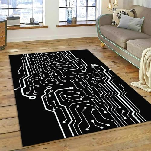 SHELOG Kreative Technologie Leiterplatte Bereich Teppich Fußmatte Badezimmer Anti-Rutsch-Matte Wohnzimmer Schlafzimmer Dekoration Tür Boden Teppich von SHELOG