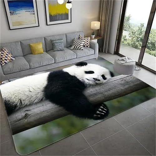 SHELOG Lustiger Tier-Panda-Teppich, Wohnzimmer, Couchtisch, Schlafzimmer, Bereich, Bodenmatte, Zimmer, Nachttisch, Küche, Badezimmer, Fußmatte von SHELOG