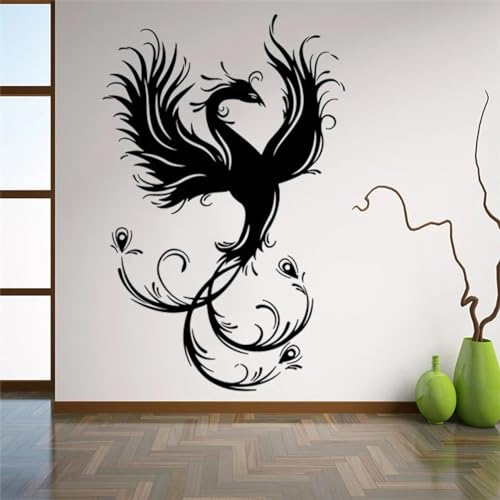 SHELOG Phönix Vogel Wandtattoo Uraltes Tier Vinyl Aufkleber Fantasy Griechische Mythologie Kunst Dekor Kinderzimmer Wohnzimmer Schlafzimmer Dekor von SHELOG