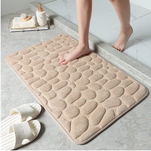 SHENGANG Badezimmer-Badematte mit Cobblestone-Prägung, Korallenvlies, Rutschfester Teppich, Badewannen-Bodenteppich, Duschraum-Fußmatte, 7,50 x 80 cm von SHENGANG