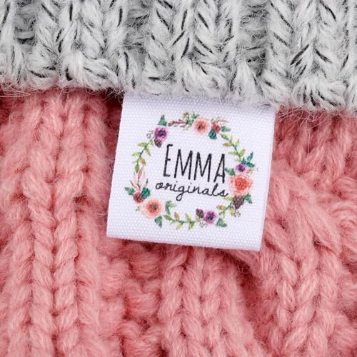 42 Stile Personalisierte Nähetiketten Aus Baumwolle, Personalisierter Name Kleidung Private Brand Tag, Handgemachtes Business Text Logo Farbdruck Band Stoffetikett(20x70) von SHENGBEIDZ