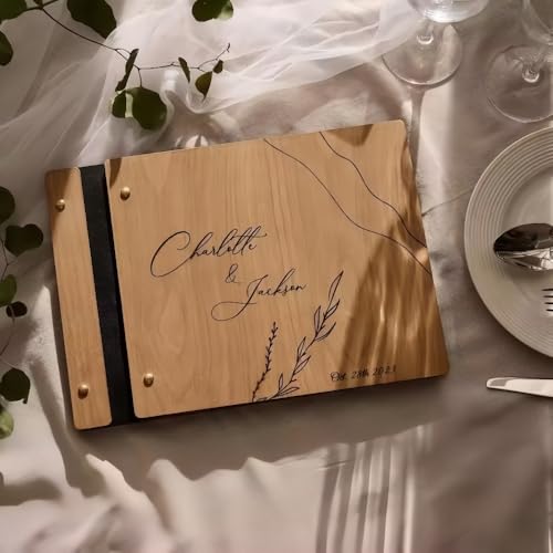 Benutzerdefinierte Hochzeit Gästebuch, Personalisierte Hochzeit Gast Unterzeichnen Erinnerungsbuch Geschenke Für Geschnitzten Hölzernen Namen Und Datum, Hochzeit Fotoalbum Geschenk, 25 Blätter(Style2) Benutzerdefinierte Hochzeit Gästebuch, Personalisierte Hochzeit Gast Unterzeichnen Erinnerungsbuch Geschenke Für Geschnitzten Hölzernen Namen Und Datum, Hochzeit Fotoalbum Geschenk, 25 Blätter(Style2) von SHENGBEIDZ