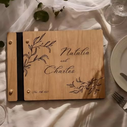 Benutzerdefinierte Hochzeit Gästebuch, Personalisierte Hochzeit Gast Unterzeichnen Erinnerungsbuch Geschenke Für Geschnitzten Hölzernen Namen Und Datum, Hochzeit Fotoalbum Geschenk, 25 Blätter(Style1) Benutzerdefinierte Hochzeit Gästebuch, Personalisierte Hochzeit Gast Unterzeichnen Erinnerungsbuch Geschenke Für Geschnitzten Hölzernen Namen Und Datum, Hochzeit Fotoalbum Geschenk, 25 Blätter(Style1) von SHENGBEIDZ