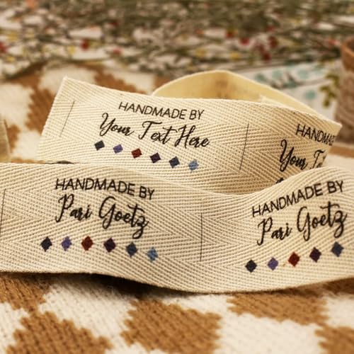 Benutzerdefiniertes Handgemachtes Baumwolletikett, Benutzerdefiniertes Markenetikett, Benutzerdefiniertes Waschbares Kleidungsbandetikett, Personalisierter Markenname Oder Logo(70x30mm) von SHENGBEIDZ