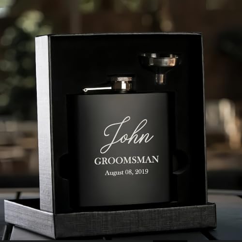 Custom 6 Oz Black Bottle Personalisierte Gravierte Icons Und Namen Edelstahl Whisky-Flasche Geeignet Für Den Vater Der Braut Und Des Bräutigams Custom 6 Oz Black Bottle Personalisierte Gravierte Icons Und Namen Edelstahl Whisky-Flasche Geeignet Für Den Vater Der Braut Und Des Bräutigams von SHENGBEIDZ