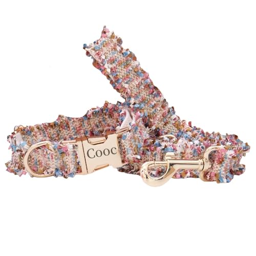 Personalisierte Hundehalsband Mit Metallschnalle, Benutzerdefinierte Für Mädchen Jungen Hund Eingraviert Name/Telefon Einstellbar Haustier Halsband Für Kleine Mittlere Große Hunde(Floral style) von SHENGBEIDZ