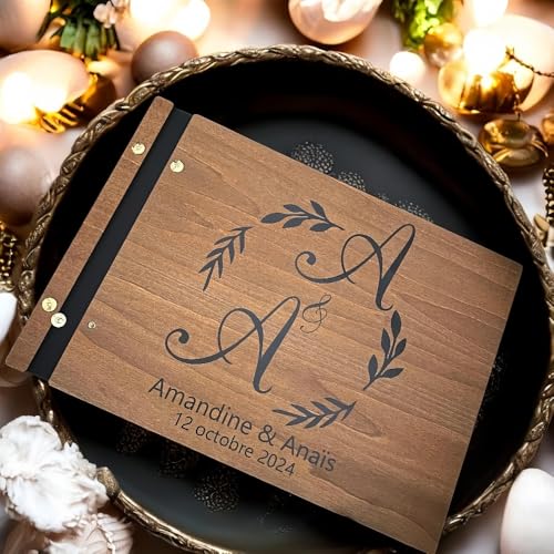 Personalisierte Unterschrift Hochzeit Gästebuch Benutzerdefinierte Holz Graviert Name Und Datum Fotoalbum Hochzeitspaar Für Hochzeitsempfang, Jubiläum, Geburtstag Party, 25 Blätter Personalisierte Unterschrift Hochzeit Gästebuch Benutzerdefinierte Holz Graviert Name Und Datum Fotoalbum Hochzeitspaar Für Hochzeitsempfang, Jubiläum, Geburtstag Party, 25 Blätter von SHENGBEIDZ
