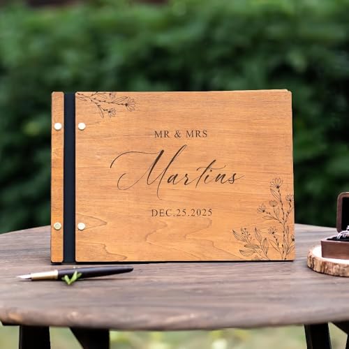 Personalisiertes Hochzeitsgästebuch Holzpaar Geschichte, Personalisiertes Hochzeitsgästebuch Hochzeitstag Erinnerungsalbum Hochzeitstag Geburtstag, 25 Blätter Personalisiertes Hochzeitsgästebuch Holzpaar Geschichte, Personalisiertes Hochzeitsgästebuch Hochzeitstag Erinnerungsalbum Hochzeitstag Geburtstag, 25 Blätter von SHENGBEIDZ