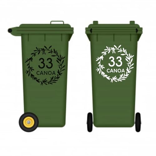 SHENGBEIDZ 3 Stück Individuelle Nummern-/Hausnummernaufkleber, Individueller Mülltonnenaufkleber, Mülleimer-ID, Vinyl-Aufkleber, Wandaufkleber, Heimdekoration(20cm) von SHENGBEIDZ