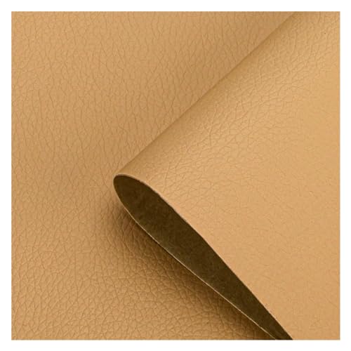 SHENGG 1 Rolle wasserdichtes selbstklebendes Leder-Kunstleder-Reparatur-Patch-Band for Sofa, Autositz, Möbel, Stuhl, Vinyl-Reparatur-Patch-Kit(Khaki,50x100cm) von SHENGG