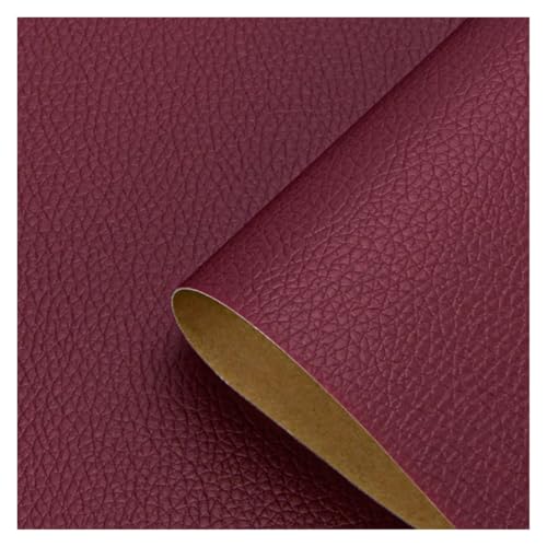SHENGG 1 Rolle wasserdichtes selbstklebendes Leder-Kunstleder-Reparatur-Patch-Band for Sofa, Autositz, Möbel, Stuhl, Vinyl-Reparatur-Patch-Kit(Wine red,50x500cm) von SHENGG