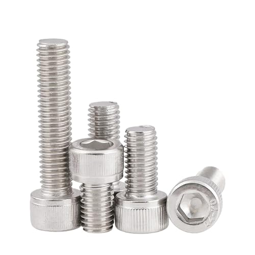 SHENGG 10 Stück Sechskantschrauben mit Innensechskant, M1.4 M1.6 M2 M2.5 M3 M4 M5 M6 M8 M10, Edelstahl, Inbusschraube, DIN912(55mm x10pcs,M10) von SHENGG
