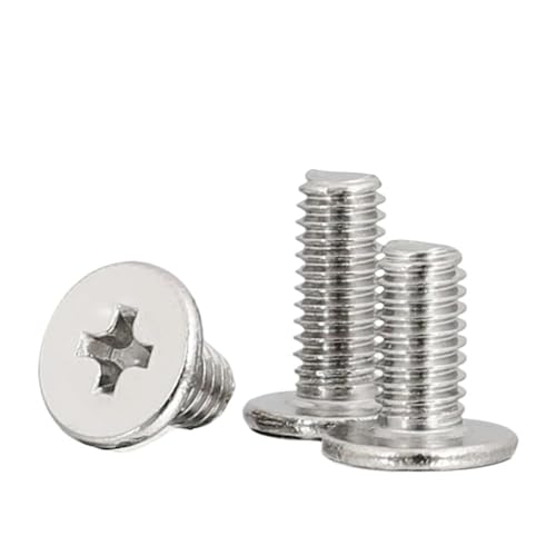 SHENGG 100 teile/los Kreuz Ultra Dünne Super Niedrigen Flache Wafer Kopf Schraube Edelstahl Bolzen M 1,4 M 1,6 M2 M 2,5 M3 M4 M5 M6(8mm x100pcs,M2) von SHENGG
