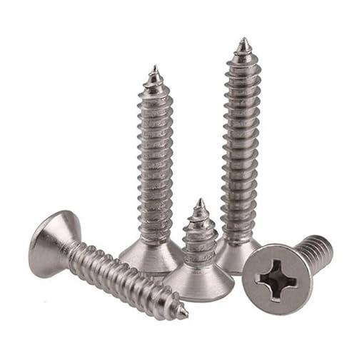 SHENGG 100 teile/los M1 M1.2 M1.4 M1.7 M2 M2.6 304 Edelstahl Kreuz Flachen Senkkopf Selbstschneidende Holzschraube(20mm,M2.2) von SHENGG