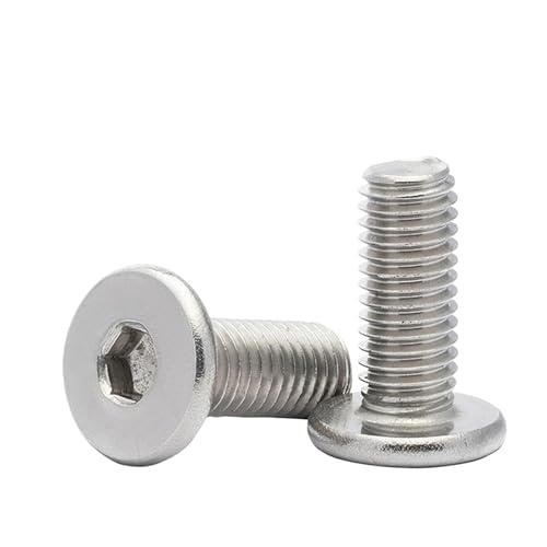 SHENGG 100 teile/los Ultra Dünne Super Flache Wafer Kopf Schraube Bolzen M 1,6 M2 M 2,5 M3 M4 M5 M6 M8 304 Edelstahl(14mm x100pcs,M3) von SHENGG