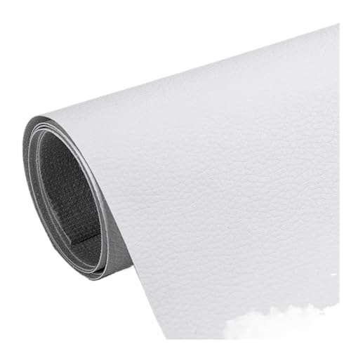 SHENGG 100 x137cm Möbel Schuhe Erste Hilfe Patch Leder Patch DIY Schwarzes selbstklebendes Leder Reparaturband for Sofa Reparatur Patches(White,50x137cm) von SHENGG