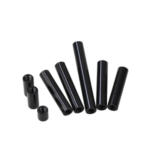 SHENGG 20-100 teile/los M2 M2.5 M3 M4 M5 Schwarz Runde Aluminium Standoff Spalte Stangen Runde Aluminium Spacer(10MM_M4 20PCS) von SHENGG