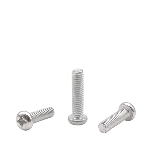 SHENGG Aluminiumlegierung 6063 Flachkopf-Maschinenschraube M1,7 M2 M2,5 M3 M3,5 M4 M5 M6(M1.7X4 100PCS) von SHENGG