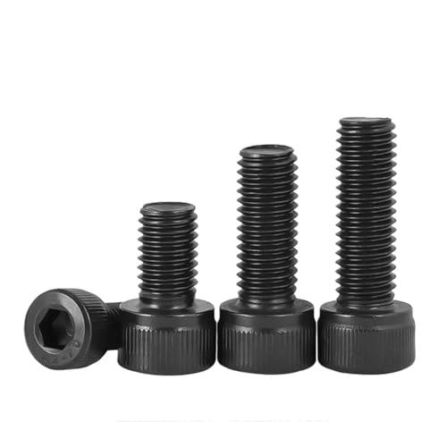 SHENGG DIN912 M1.6 M2 M2.5 M3 M4 M5 M6 M8 M10 M12 Schwarz verzinkt 304 Edelstahl Sechskantschraube mit Innensechskant(20mm,M2.0 (100pcs)) von SHENGG